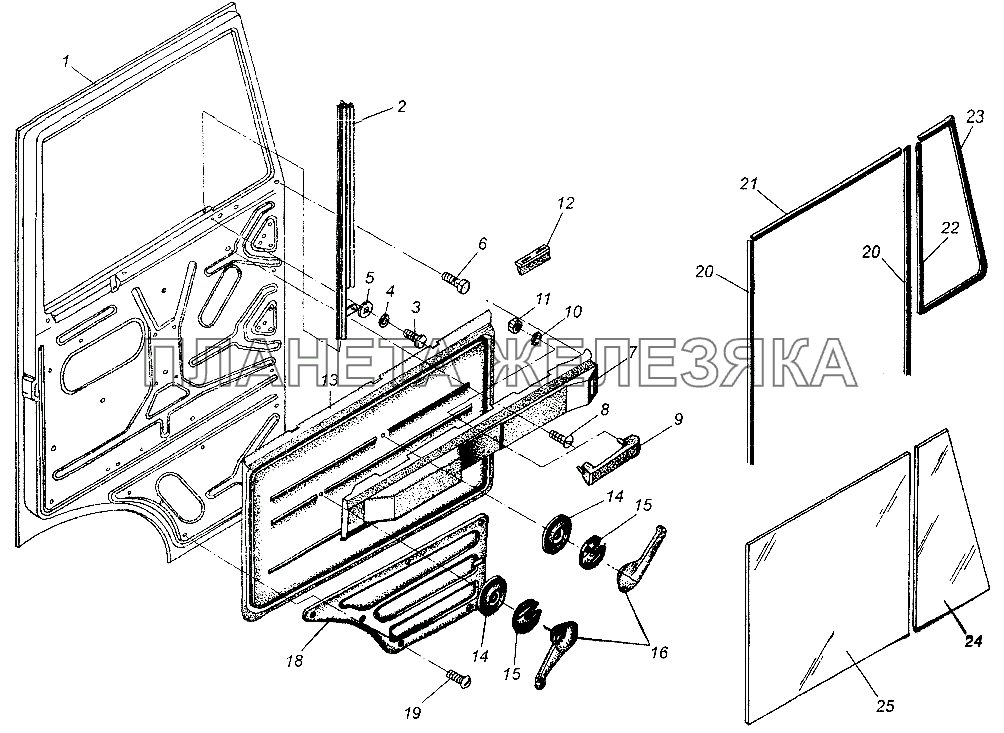 Дверь кабины МАЗ-64226